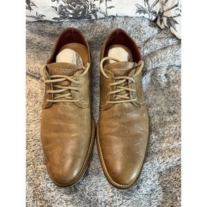 Bull Boxer Brown Destus Leather Upper Hand Crafted Oxford Tie Wood Size 12